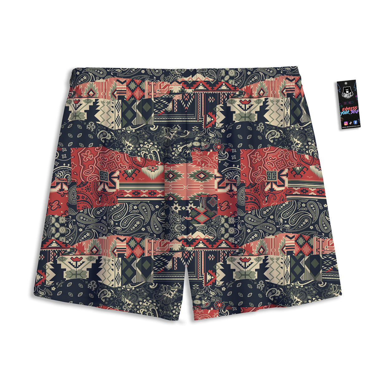 UFO Galaxy Print Pattern Mesh Shorts
