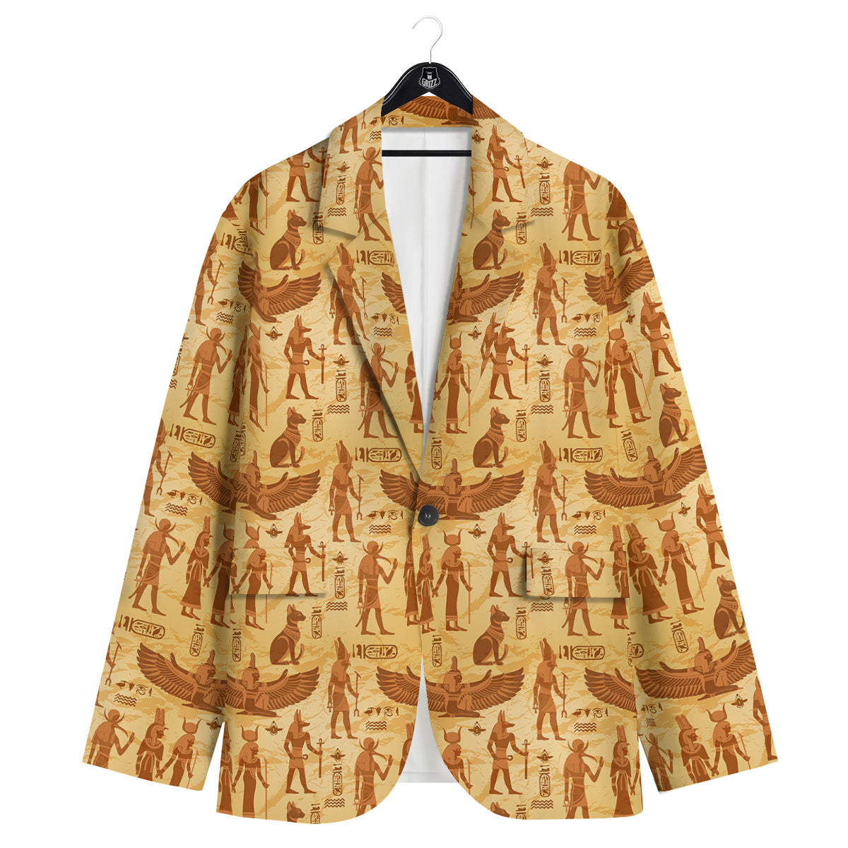 Vintage Egypt Papyrus Ancient Print Pattern Men's Sport Coat-grizzshop