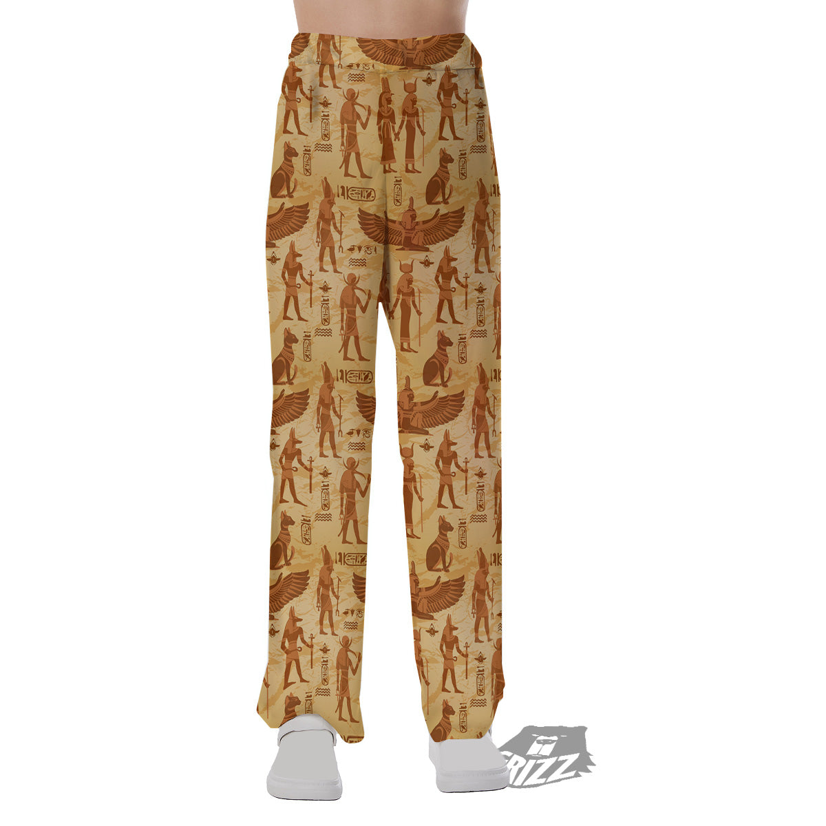 Vintage Egypt Papyrus Ancient Print Pattern Pajama Pants-grizzshop
