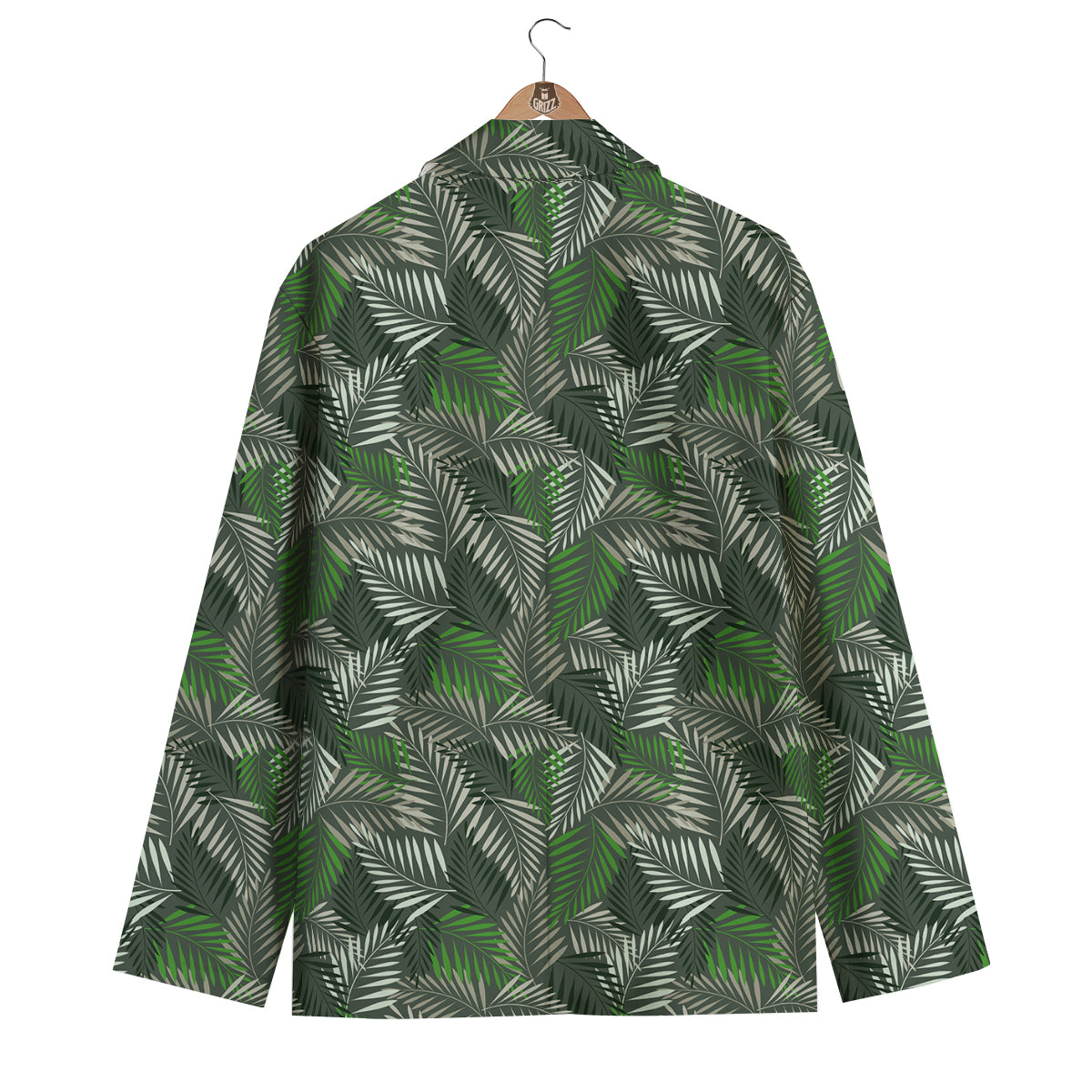 Vintage Fern Leaf Print Pattern Men's Blazer-grizzshop