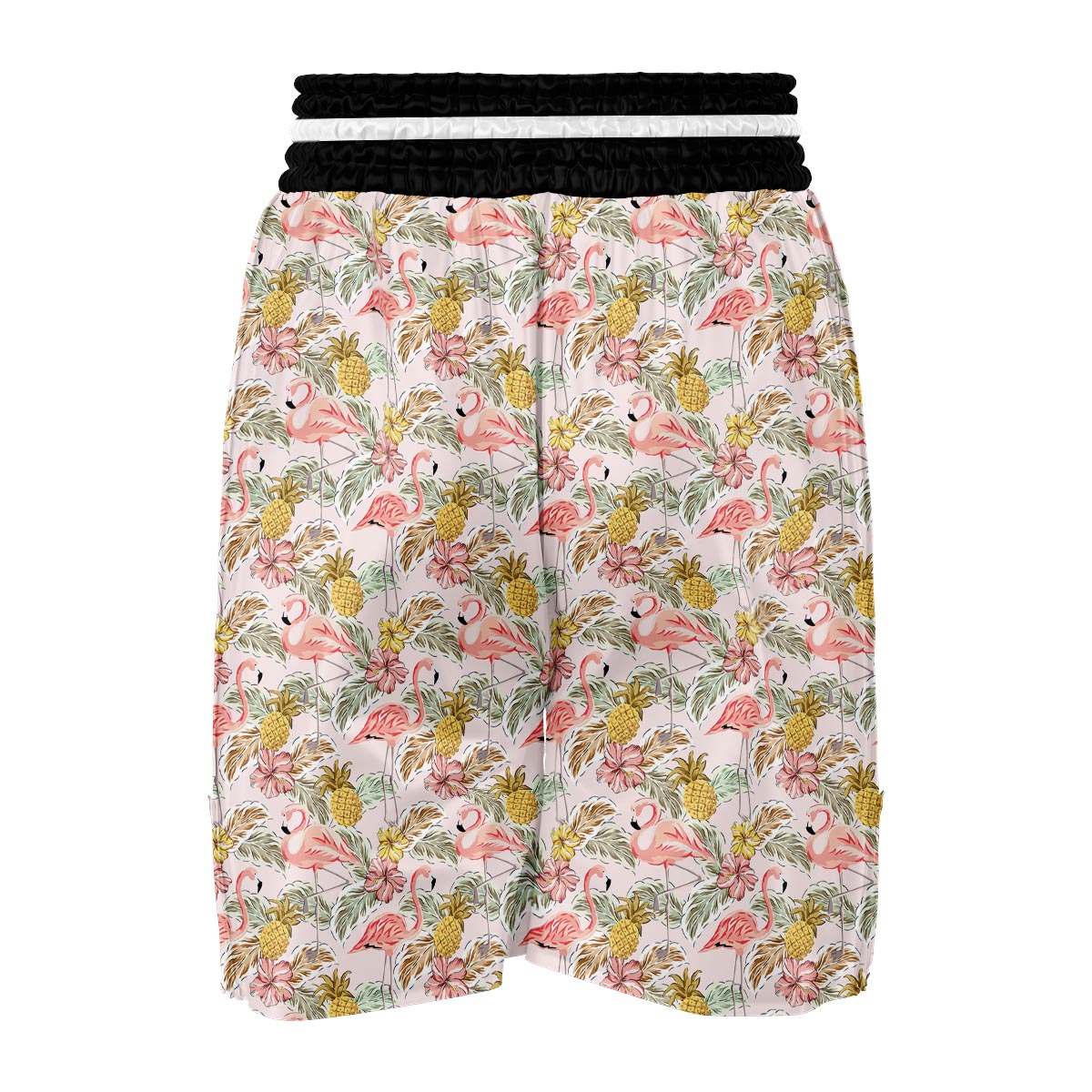 Vintage Flamingo Pink Pineapple Print Boxing Shorts-grizzshop