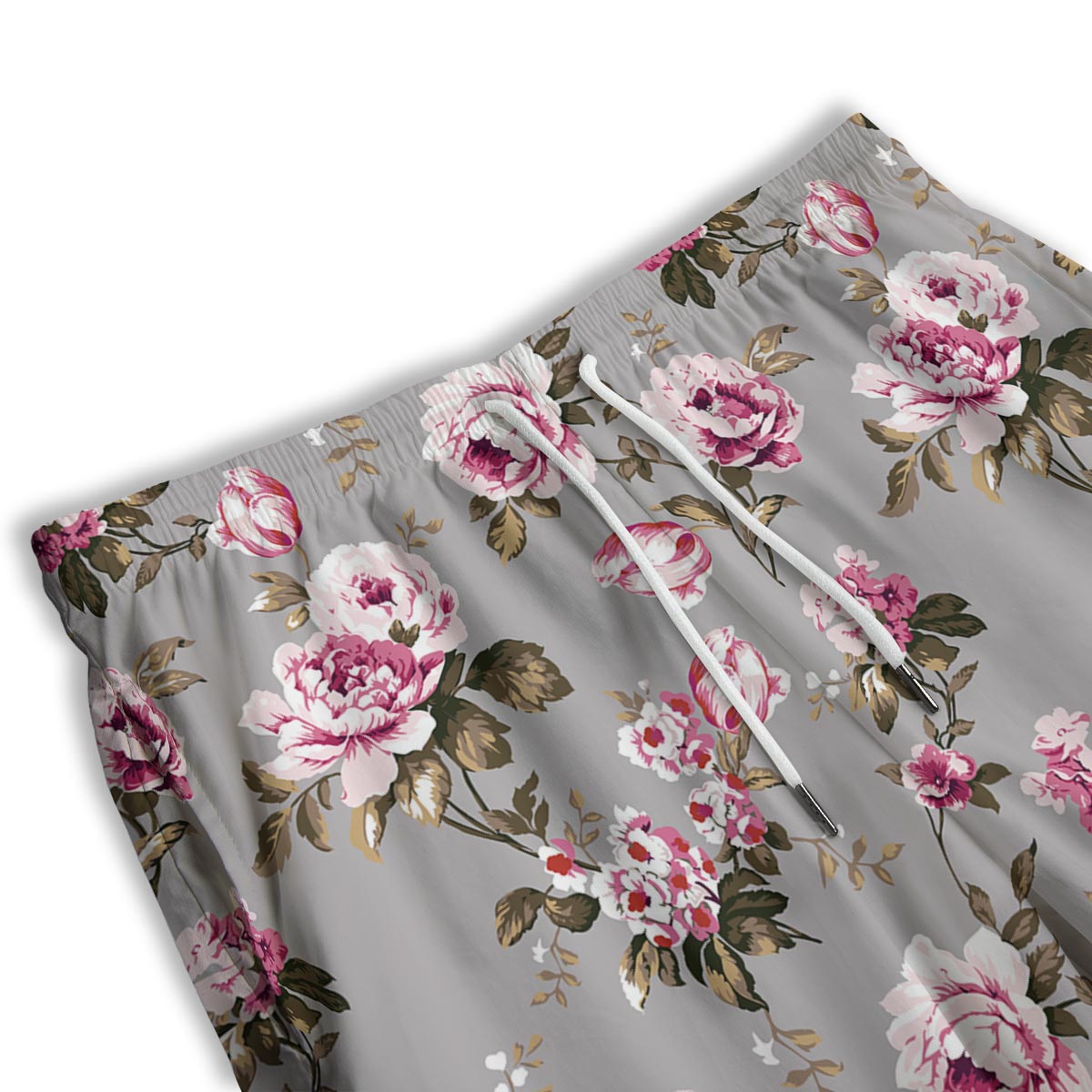 Vintage Floral Shabby Chic Print Pattern Men's Athletic Shorts