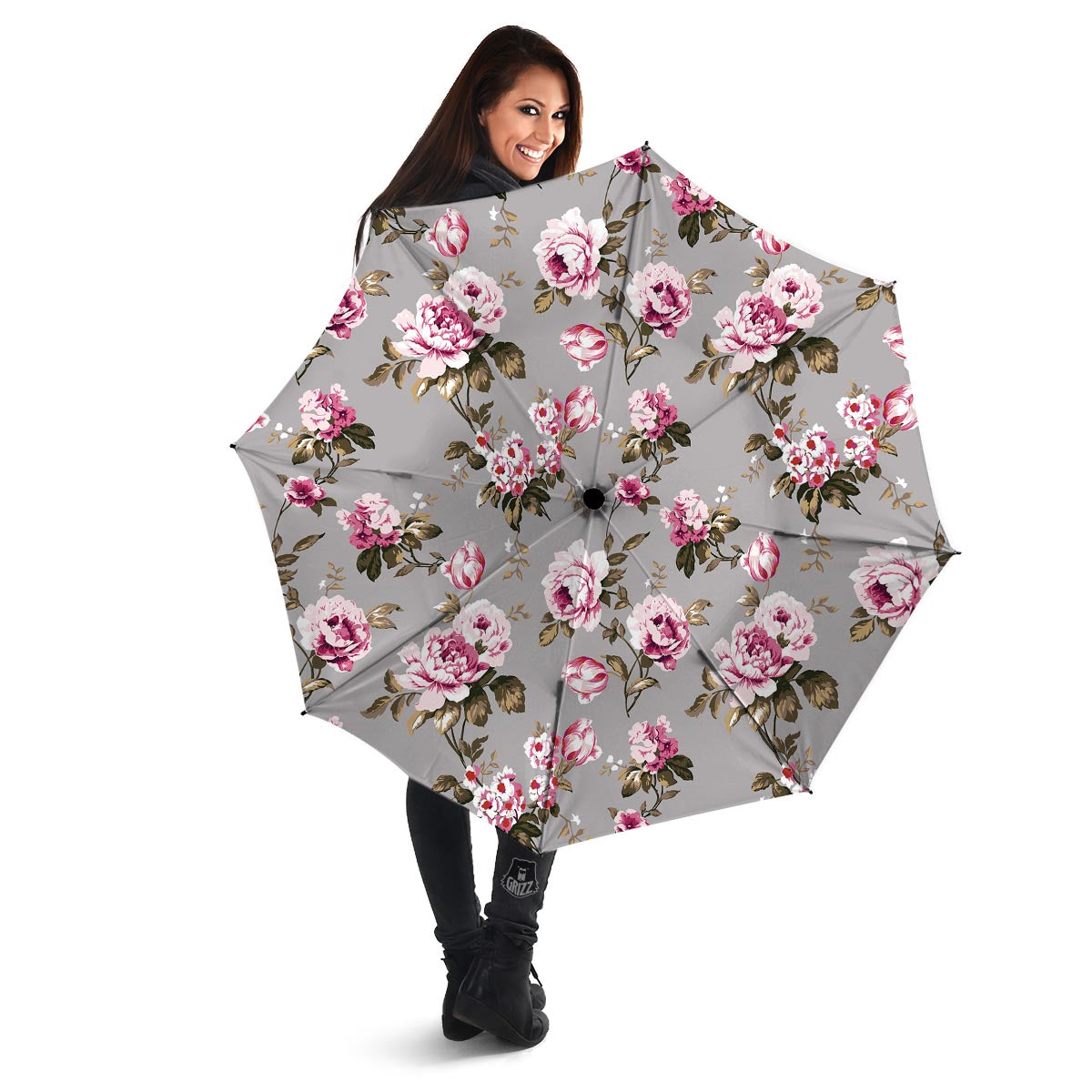 Vintage Floral Shabby Chic Print Pattern Umbrella-grizzshop