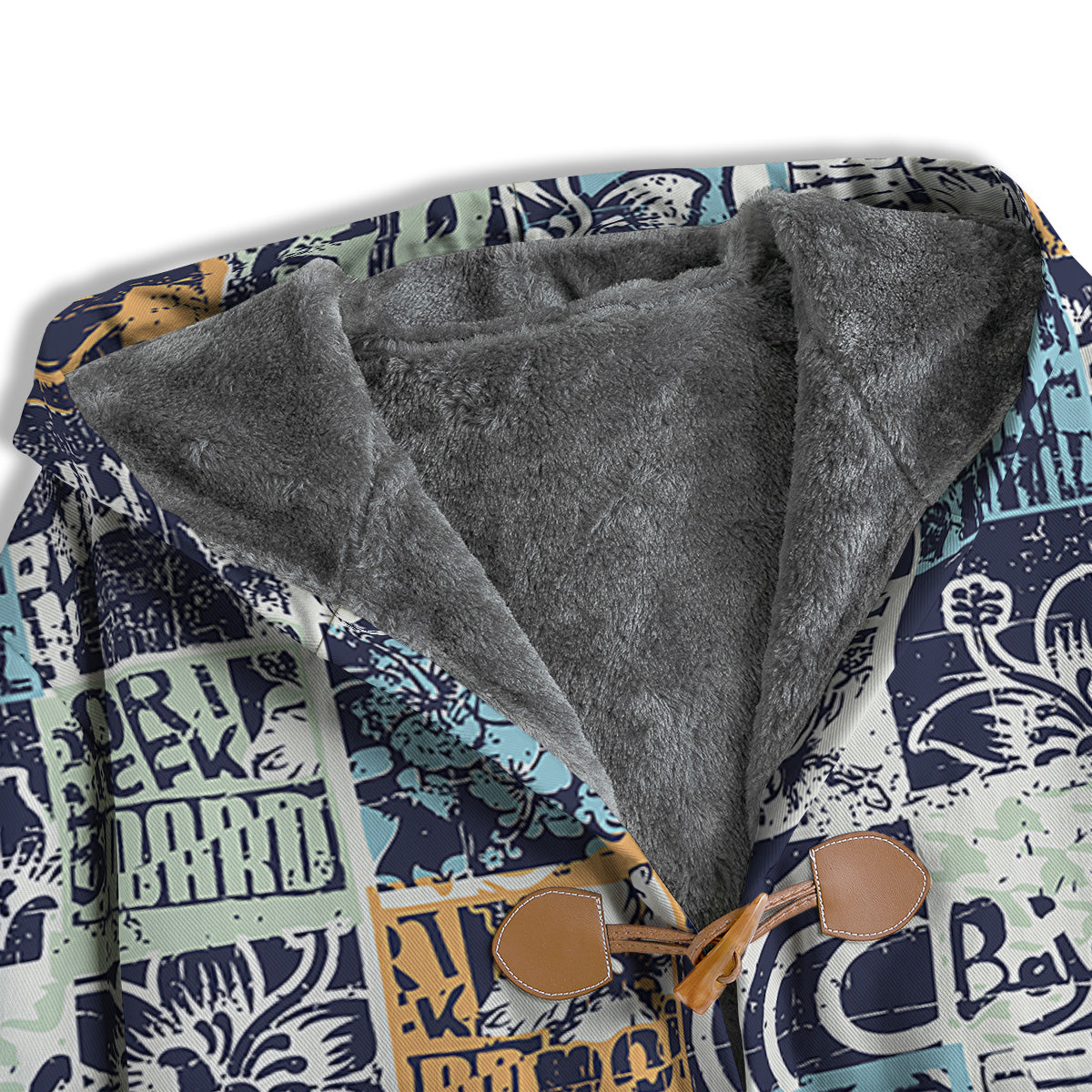Vintage Patchwork Surfing Print Pattern Men's Windbreaker Jacket-grizzshop