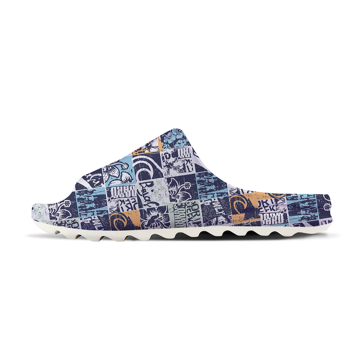 Vintage Patchwork Surfing Print Pattern Sandals-grizzshop