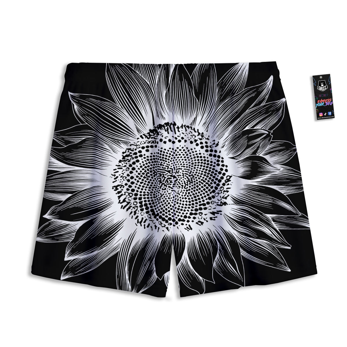UFO Space Green Alien Print Mesh Shorts