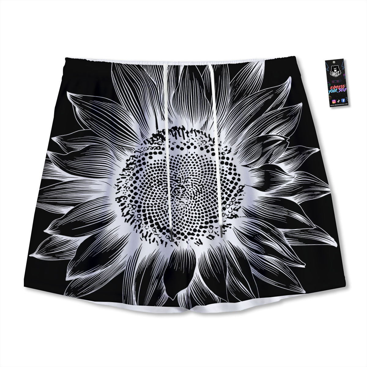 UFO Space Green Alien Print Mesh Shorts