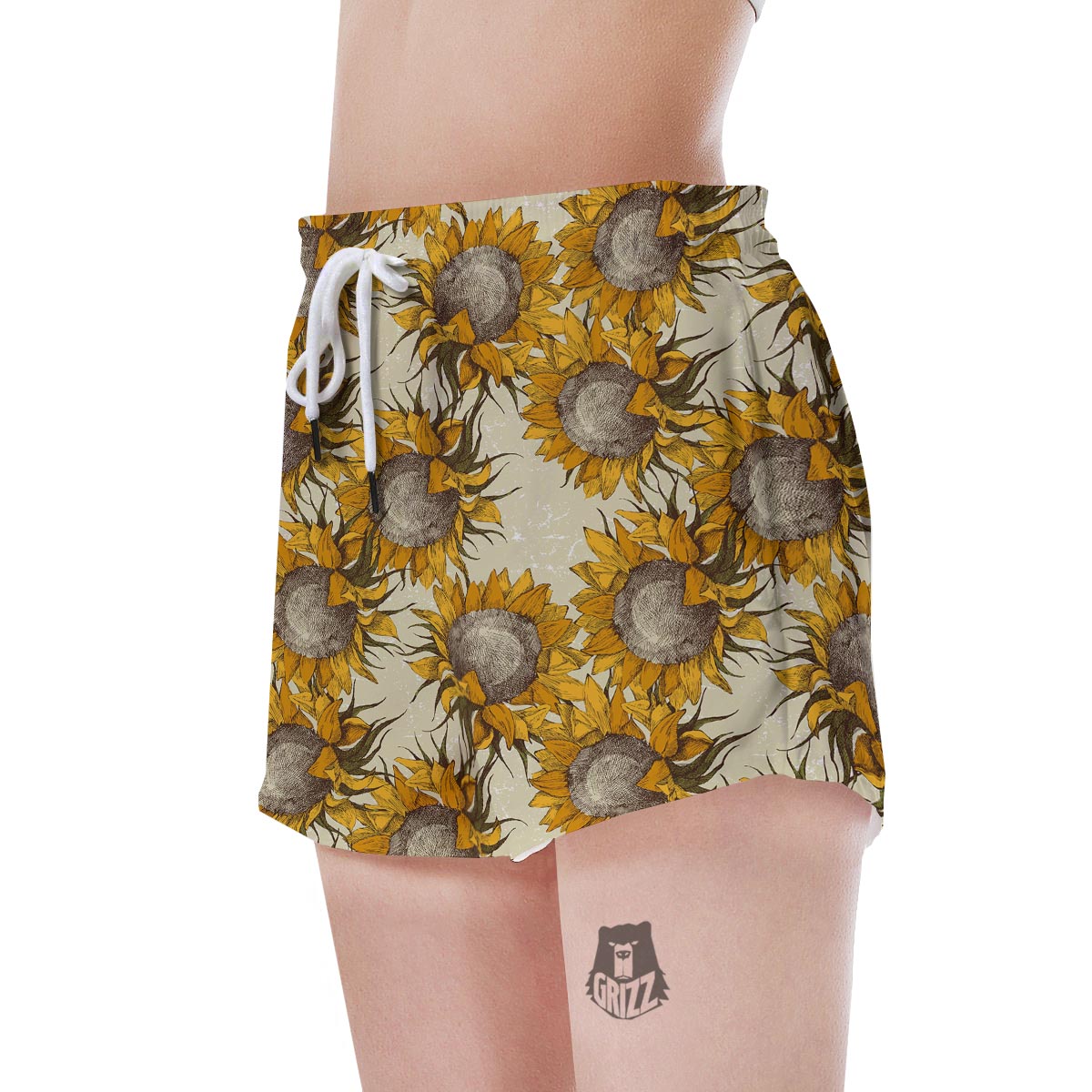 Vintage Sunflower Women's Shorts-grizzshop