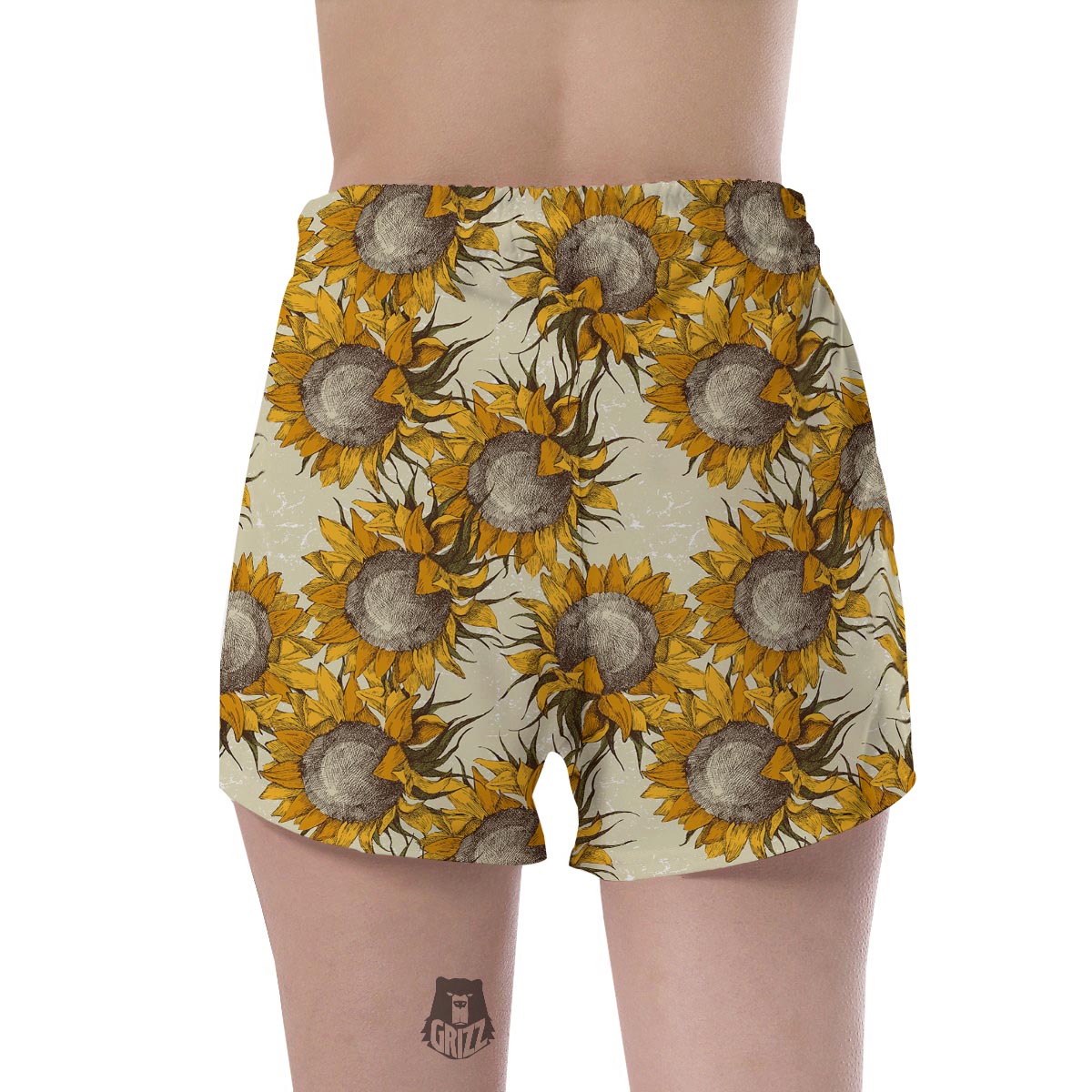 Vintage Sunflower Women's Shorts-grizzshop
