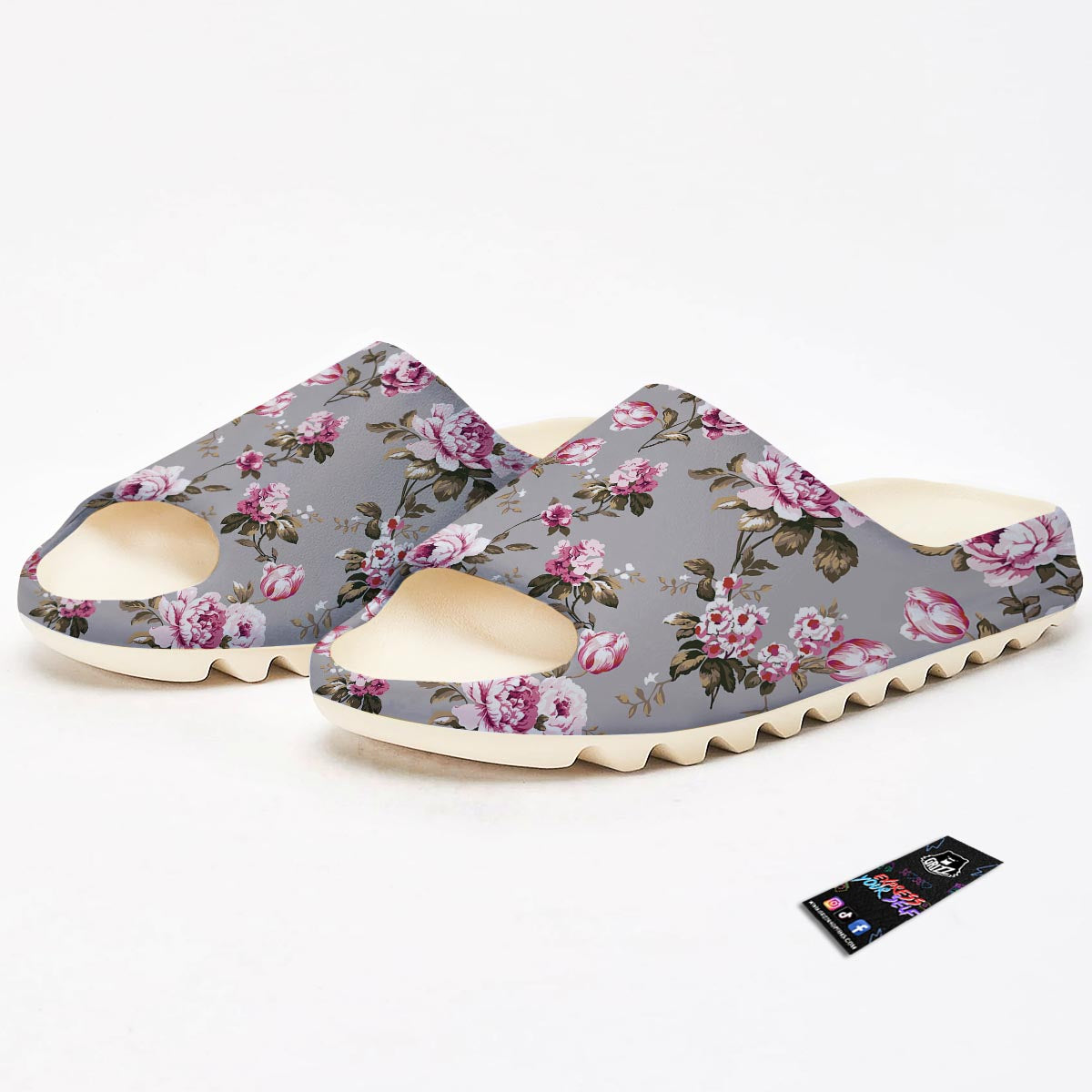 Vintage Floral Shabby Chic Print Pattern Sandals-grizzshop