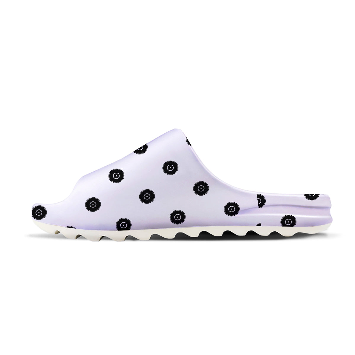 Vinyl White And Black Print Pattern Sandals-grizzshop