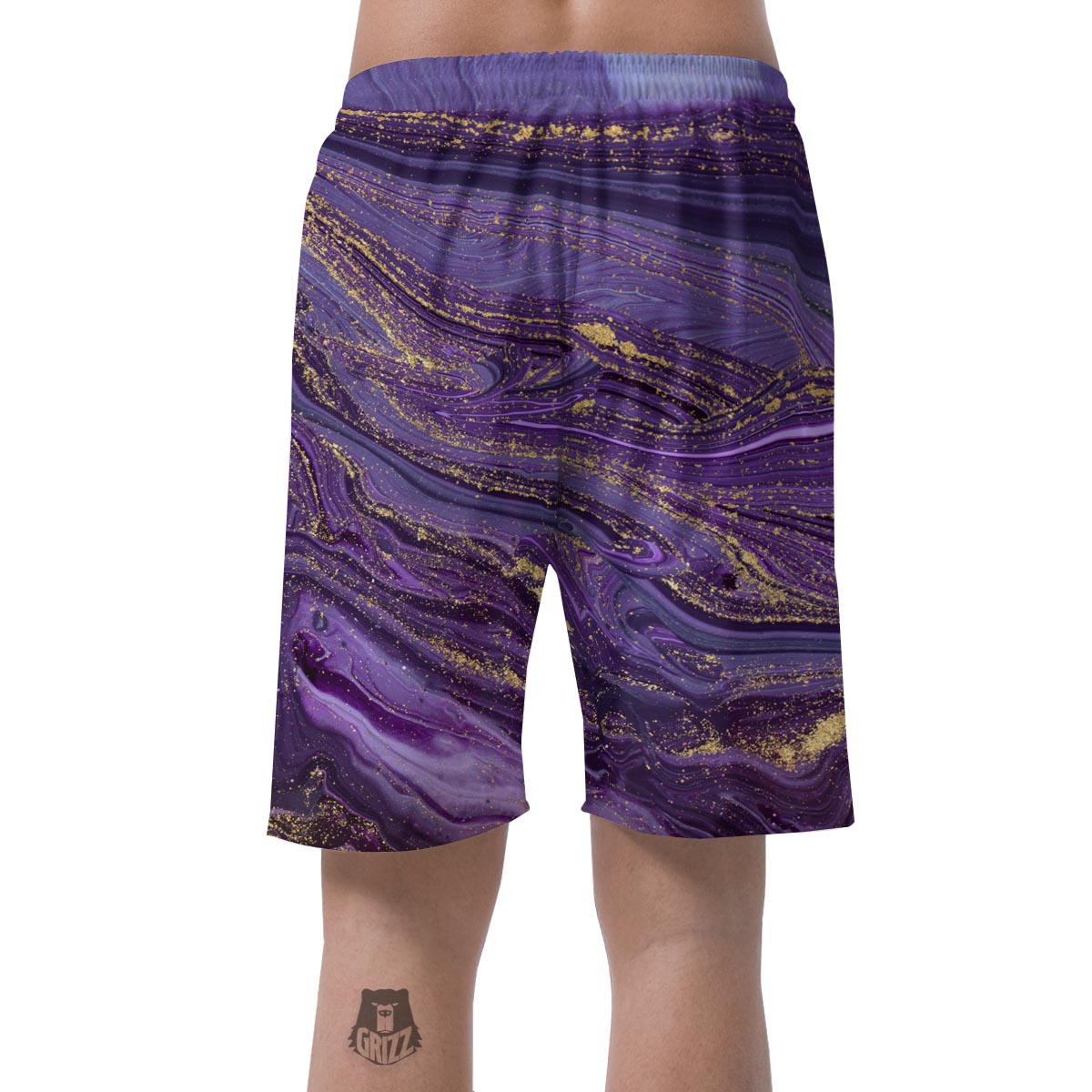 Violet Marble Men's Shorts-grizzshop