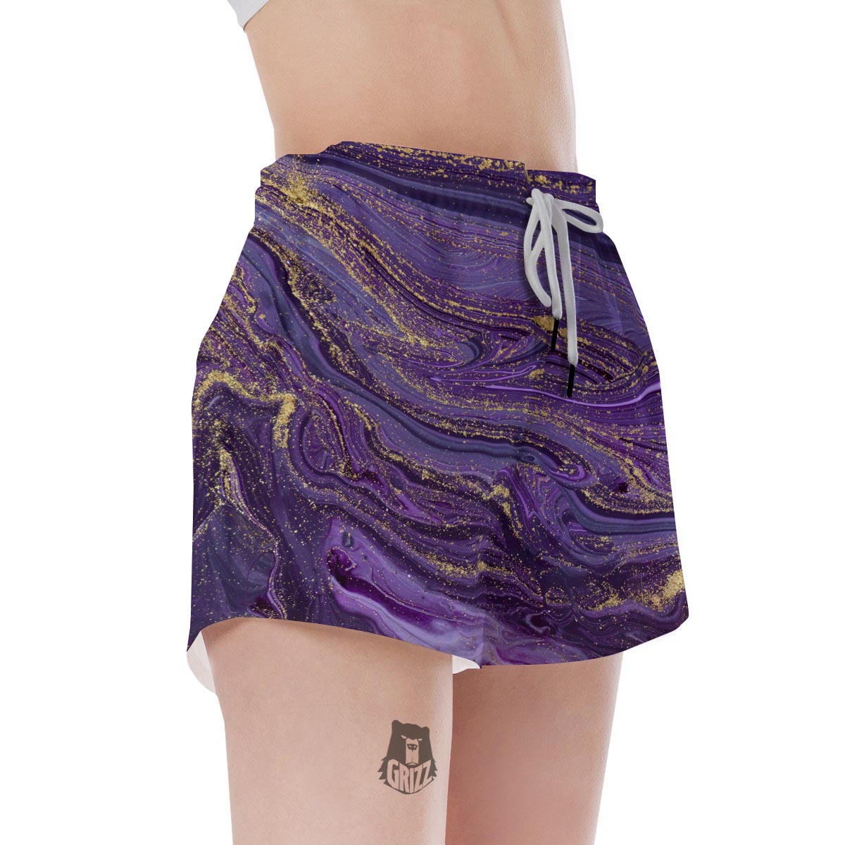 Violet Marble Women's Shorts-grizzshop