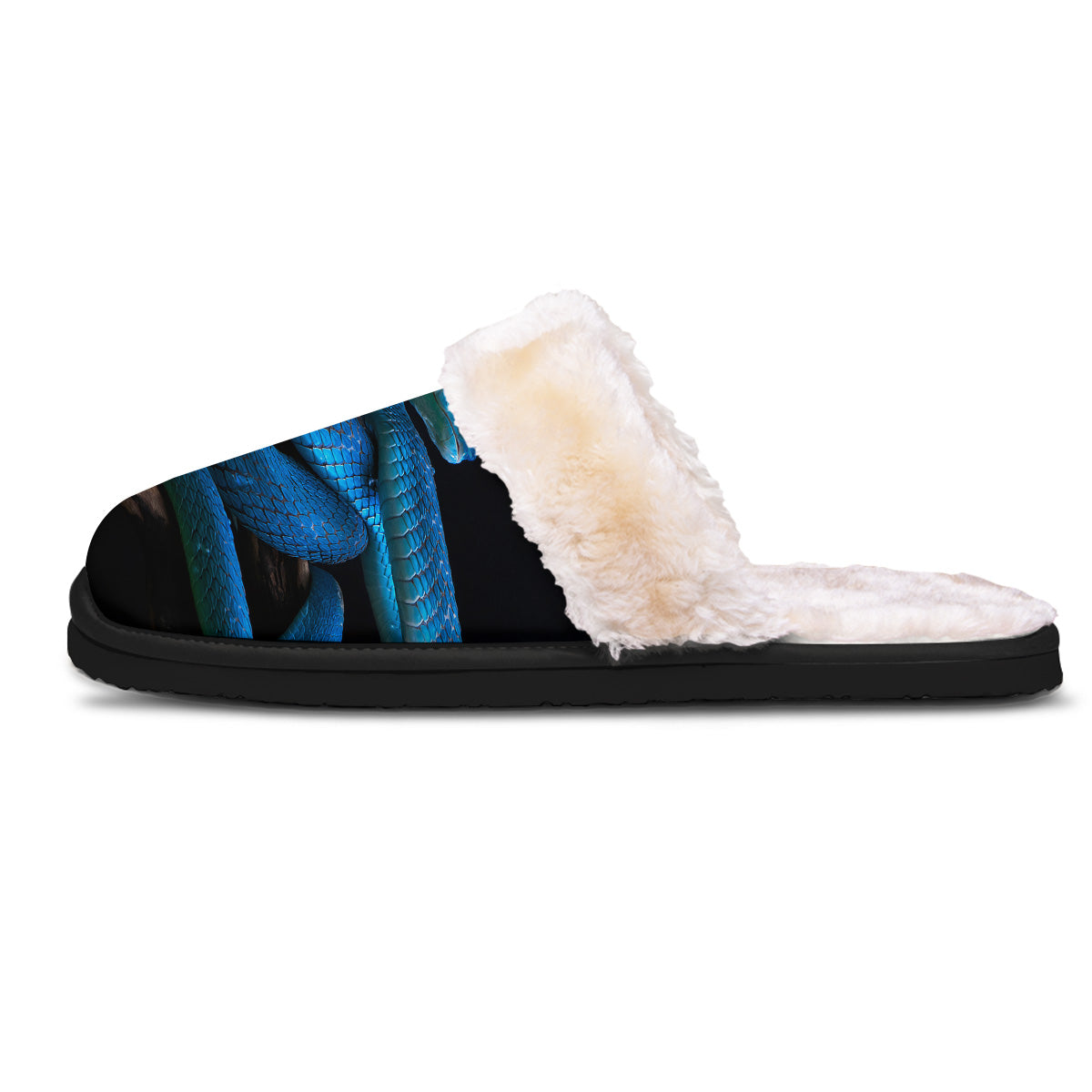 Viper Snake Blue Pit Print Slippers-grizzshop