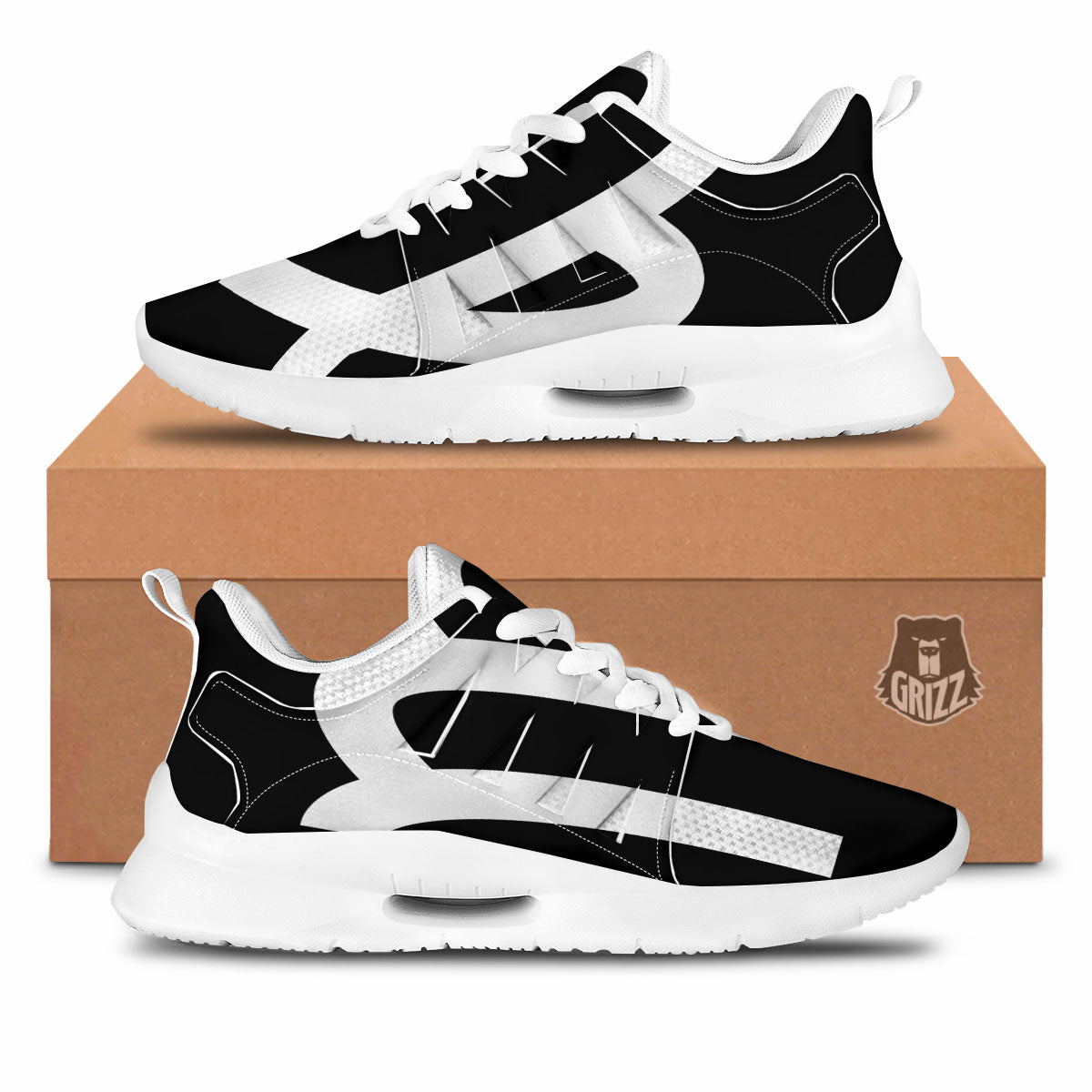 Virgo Sign White And Black Print Tennis Shoes-grizzshop