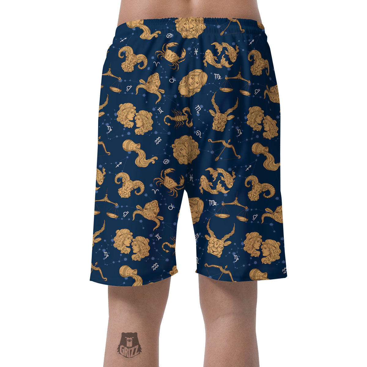 Virgo Zodiac Purple Print Pattern Men's Shorts-grizzshop