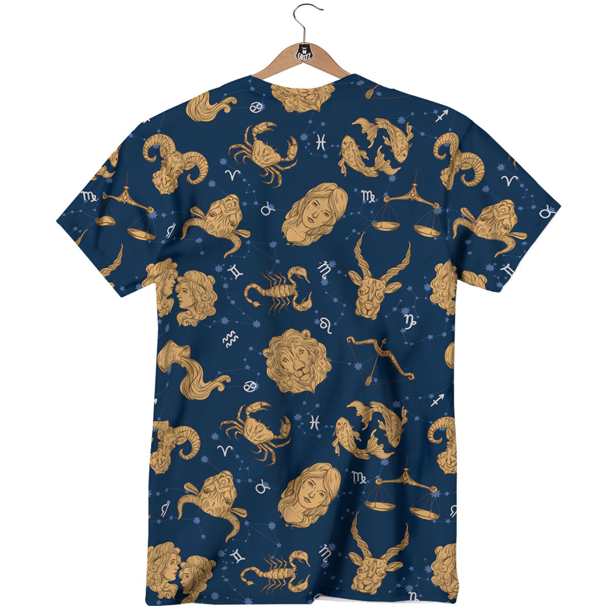 Virgo Zodiac Purple Print Pattern T-Shirt-grizzshop