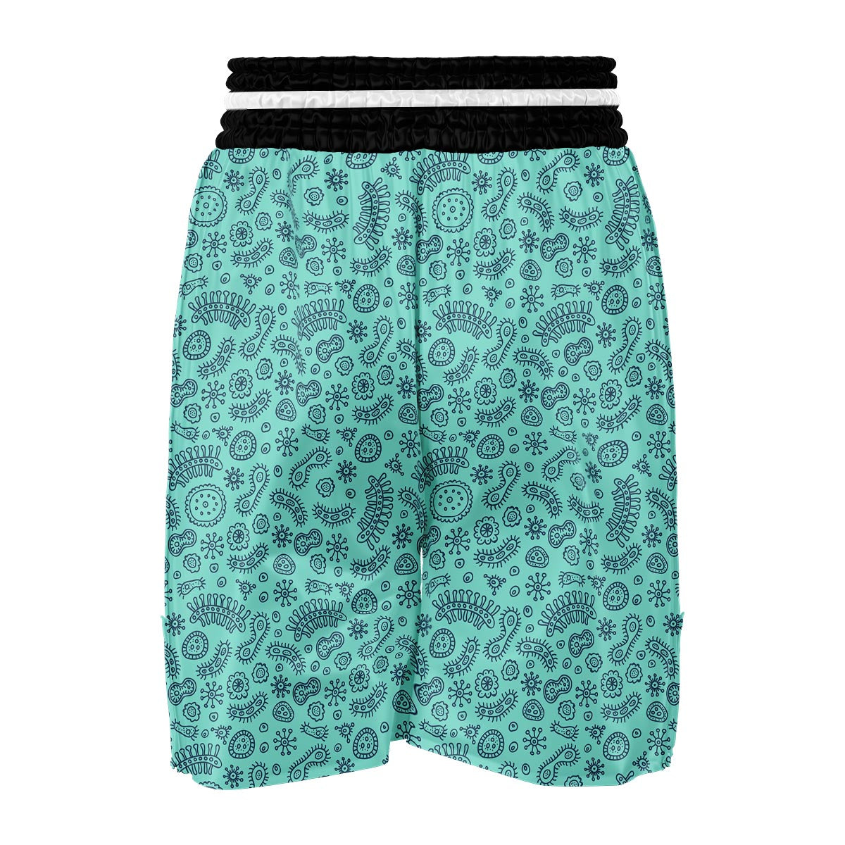 Virus Bacteria Pattern Print Boxing Shorts-grizzshop
