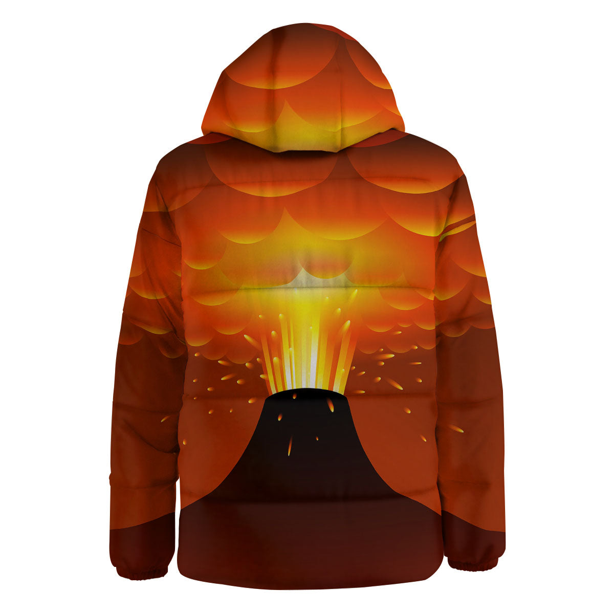 Volcano Erupt Print Down Jacket-grizzshop