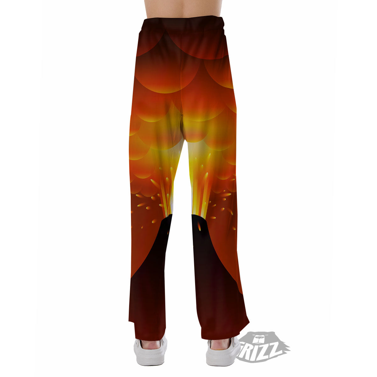 Volcano Erupt Print Pajama Pants-grizzshop