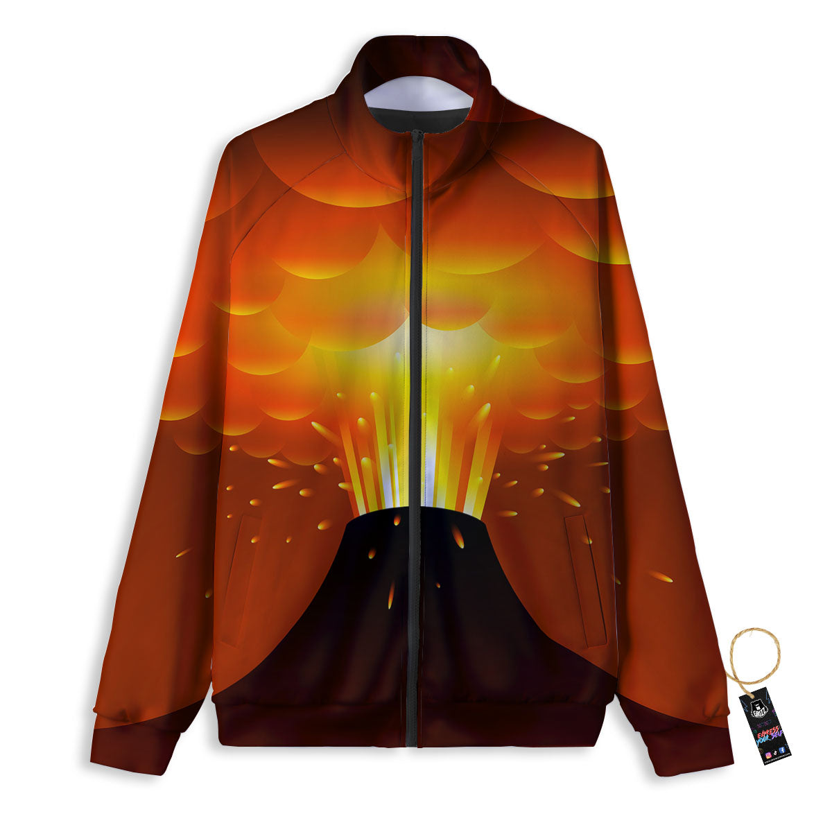 Volcano Erupt Print Track Jacket-grizzshop