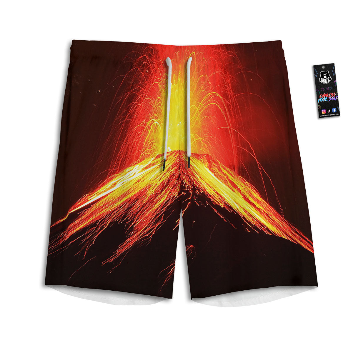 Warrior Ninja Print Men's Athletic Shorts