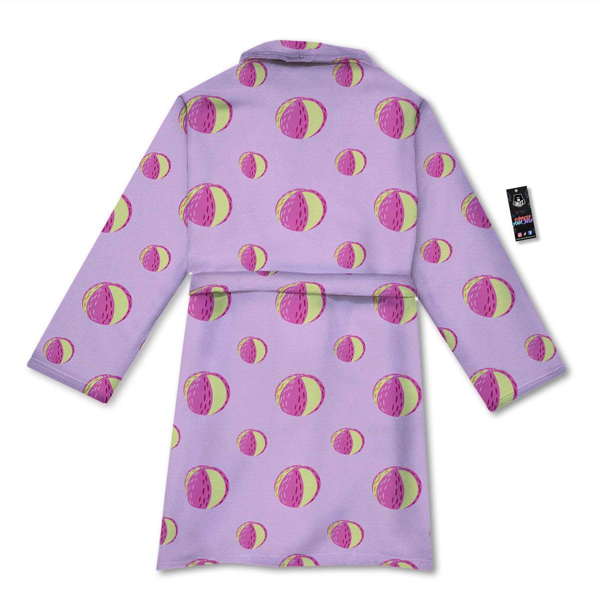 Volleyball Pastel Print Pattern Bathrobe-grizzshop
