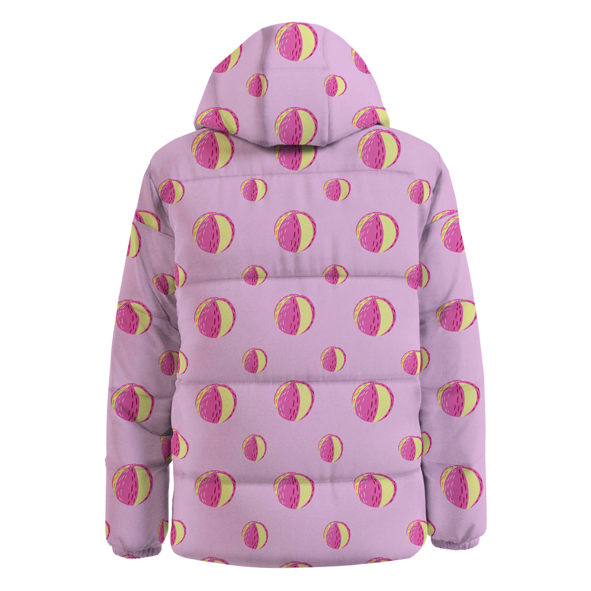 Volleyball Pastel Print Pattern Down Jacket-grizzshop