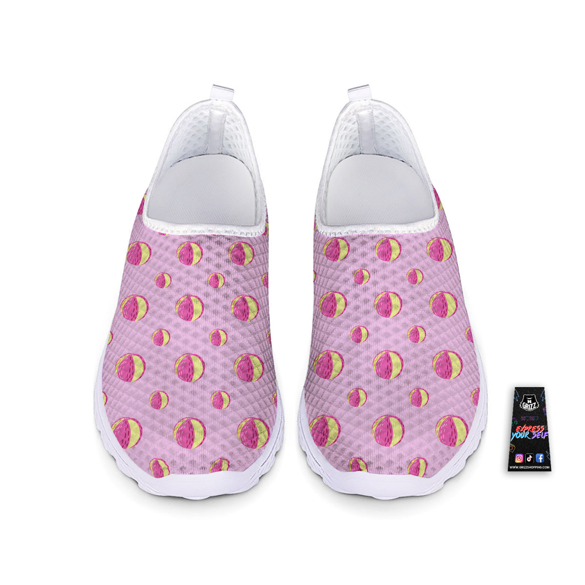 Volleyball Pastel Print Pattern Nurse Shoes-grizzshop