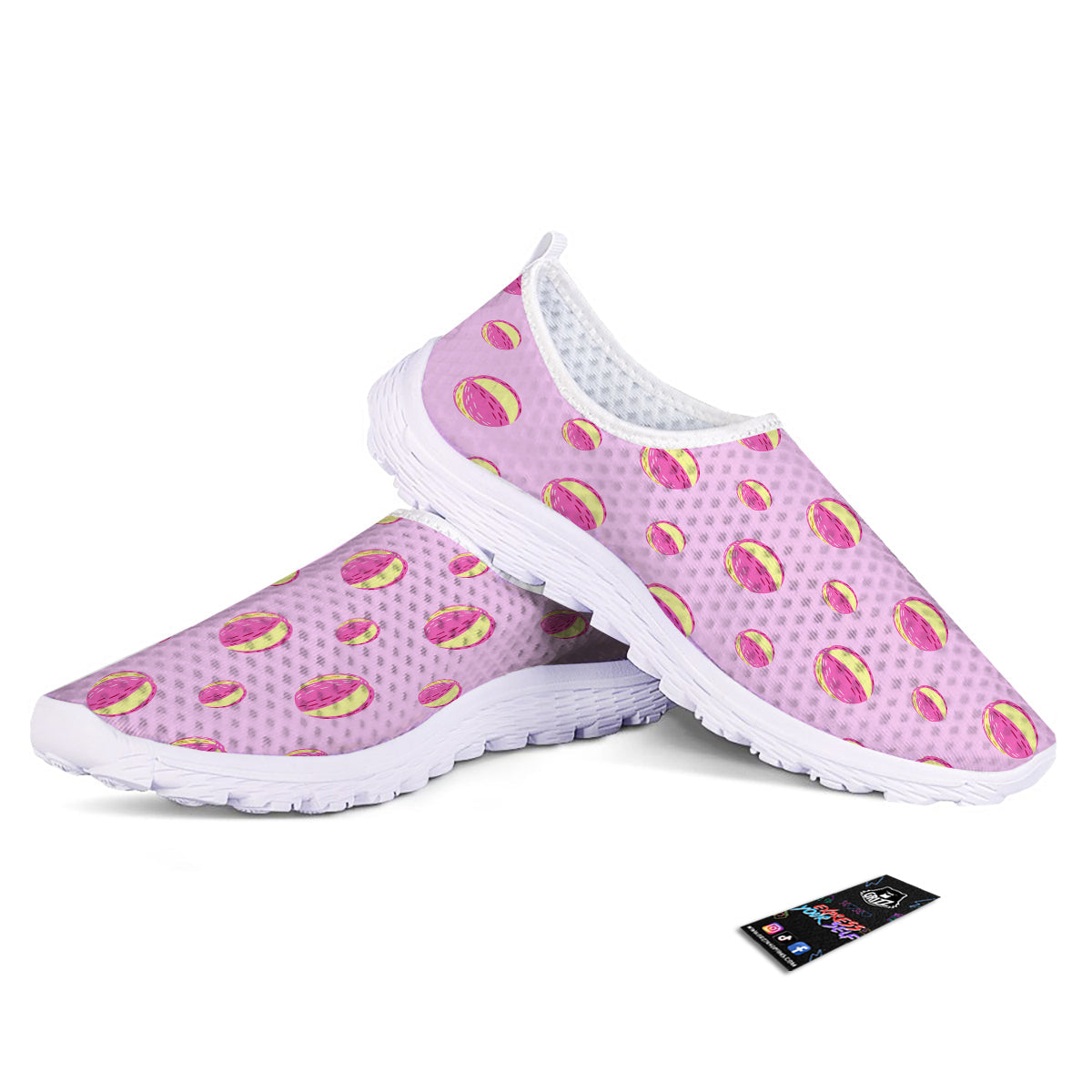 Volleyball Pastel Print Pattern Nurse Shoes-grizzshop