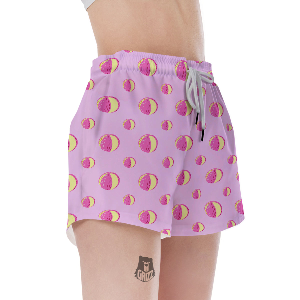 Volleyball Pastel Print Pattern Women's Shorts-grizzshop