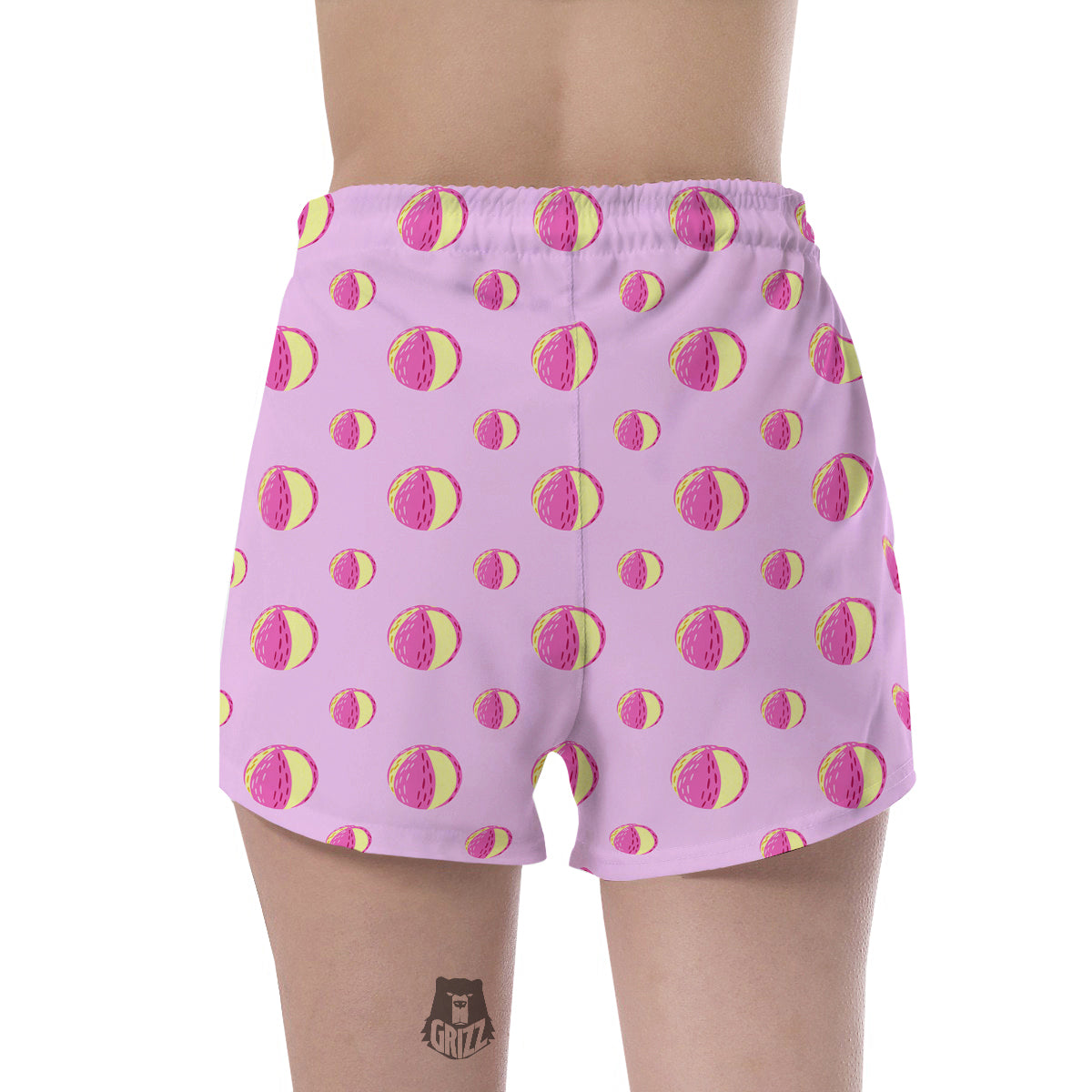 Volleyball Pastel Print Pattern Women's Shorts-grizzshop