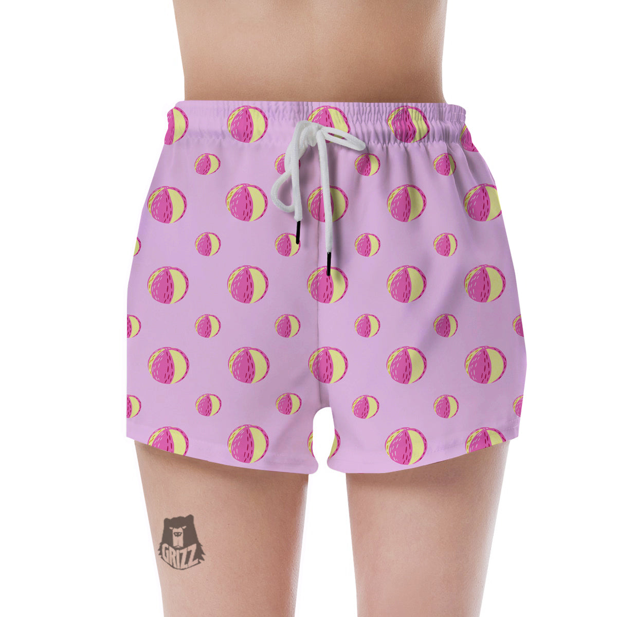 Volleyball Pastel Print Pattern Women's Shorts-grizzshop