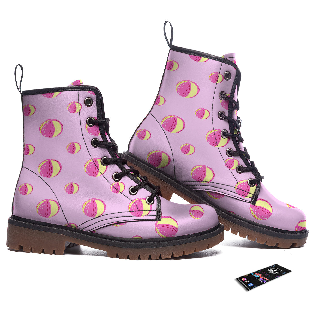 Volleyball Pastel Print Pattern Work Boots-grizzshop