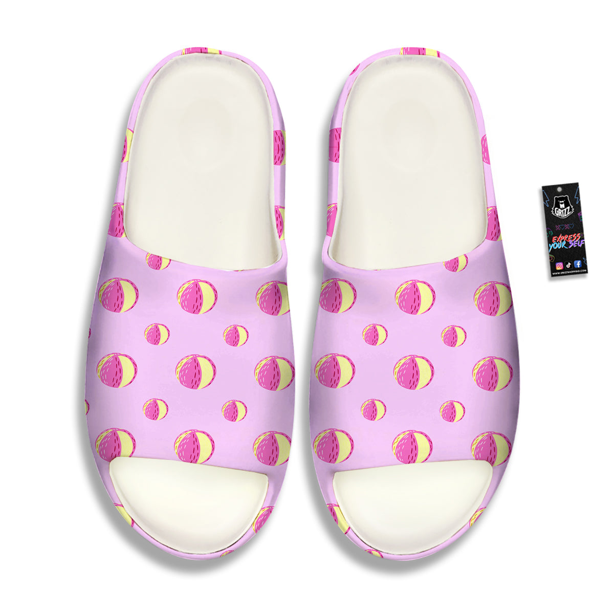Volleyball Pastel Print Pattern Sandals-grizzshop