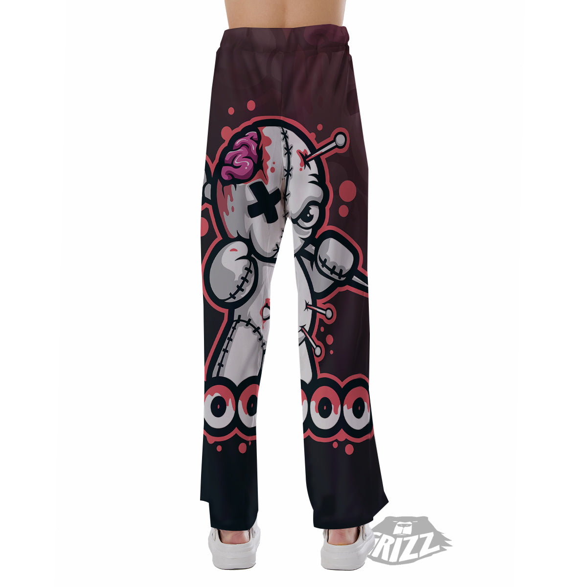 Voodoo Doll Cartoon Print Pajama Pants-grizzshop
