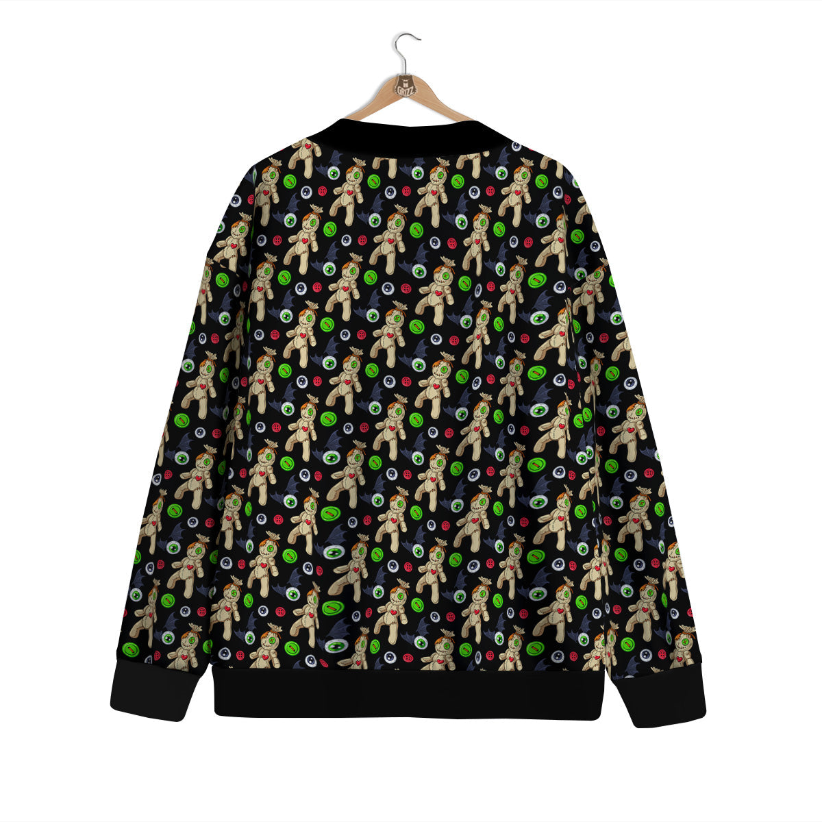 Voodoo Doll Cartoon Print Pattern Cardigan-grizzshop