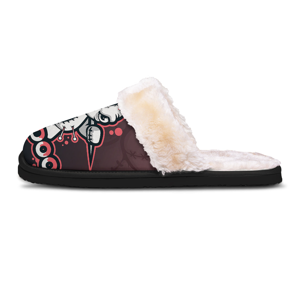 Voodoo Doll Cartoon Print Slippers-grizzshop