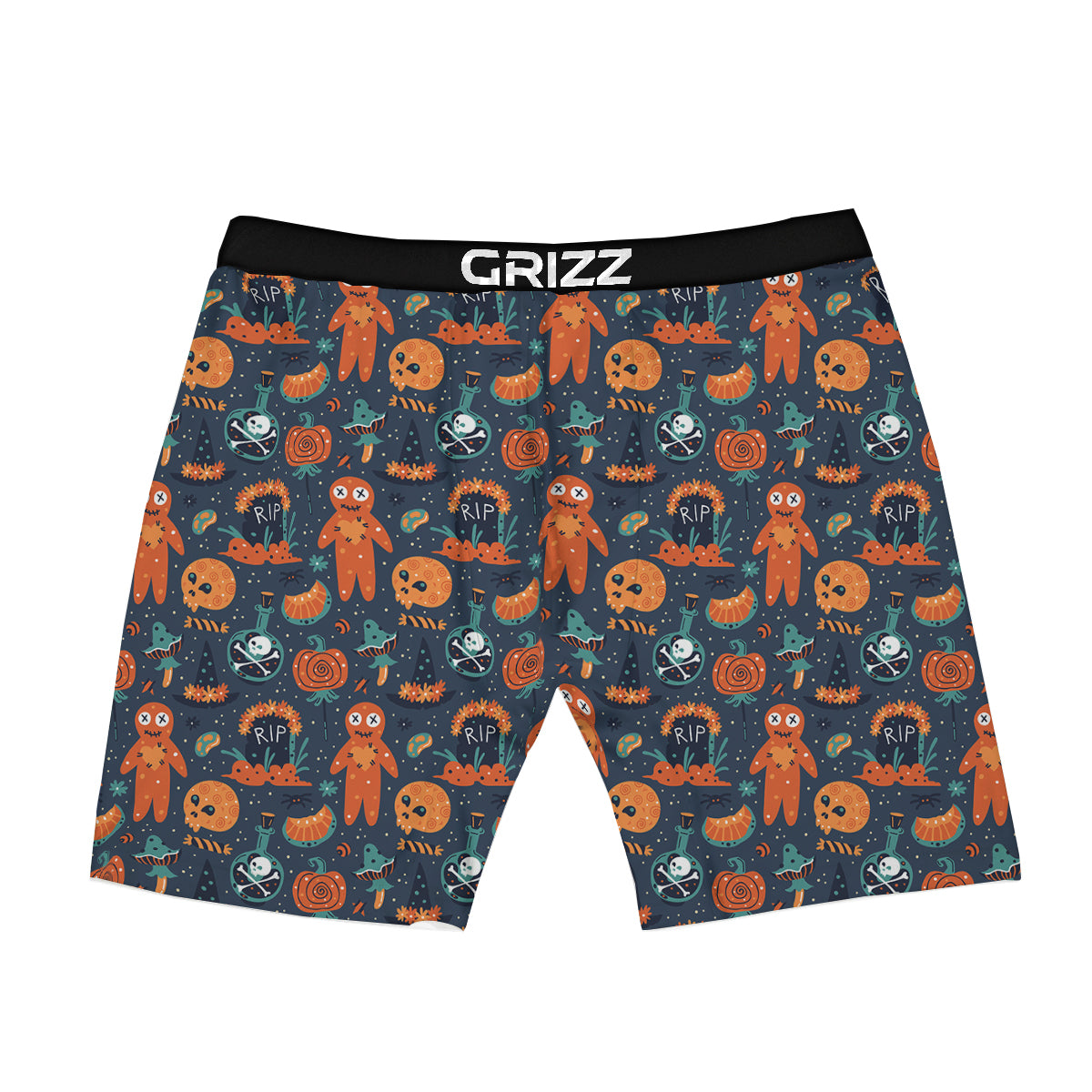 Voodoo Doll Halloween Print Pattern Boxer Briefs-grizzshop