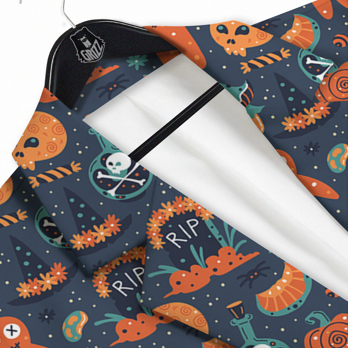 Voodoo Doll Halloween Print Pattern Men's Sport Coat-grizzshop