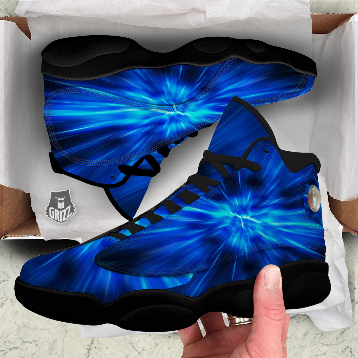 Vortex Lightspeed Print Black Basketball Shoes-grizzshop