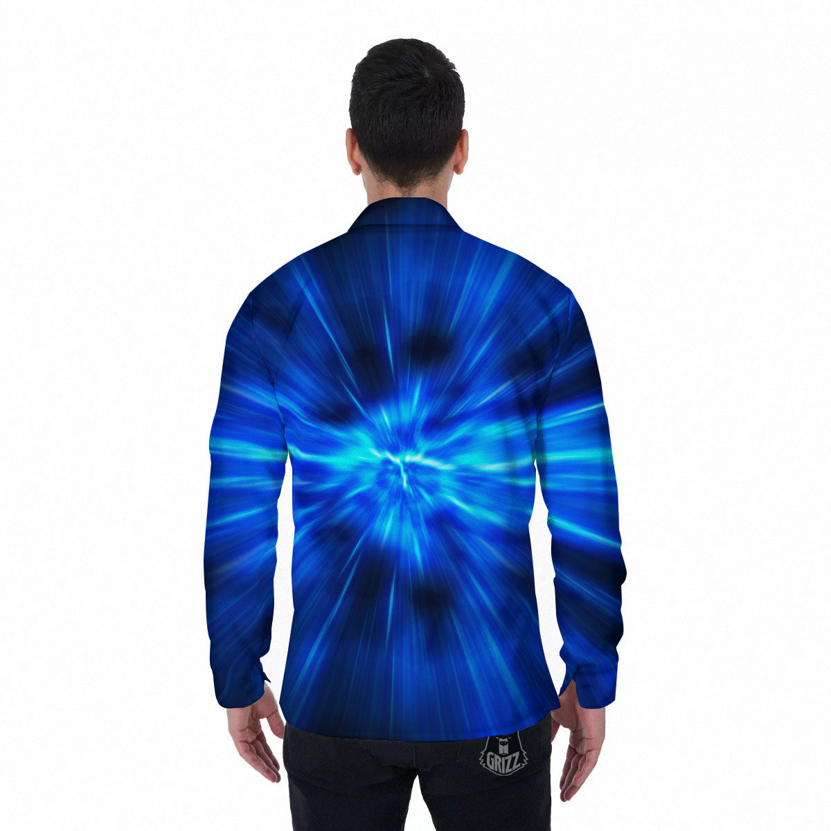 Vortex Lightspeed Print Men's Long Sleeve Shirts-grizzshop