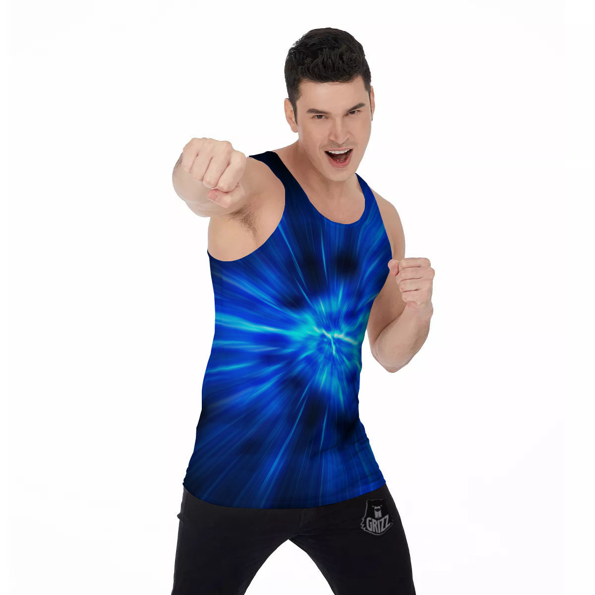 Vortex Lightspeed Print Men's Tank Top-grizzshop
