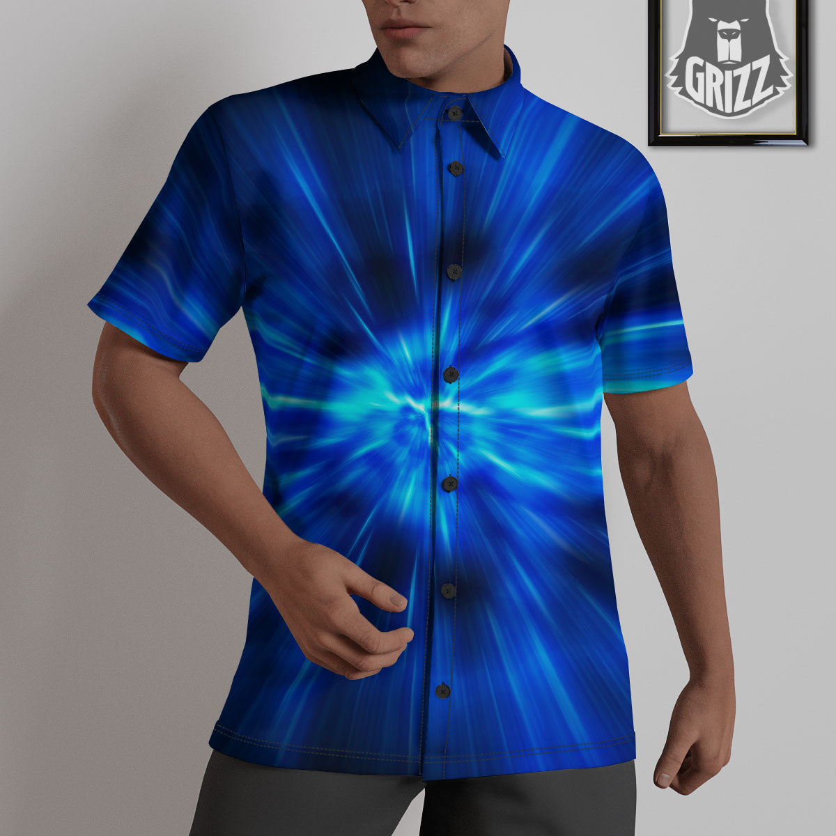 Vortex Lightspeed Print Untucked Shirts-grizzshop