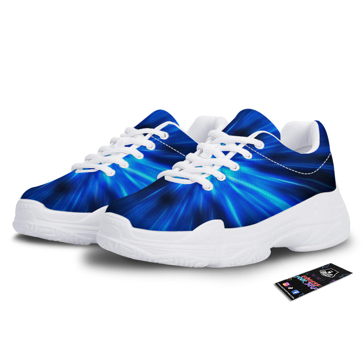 Vortex Lightspeed Print White Chunky Shoes-grizzshop