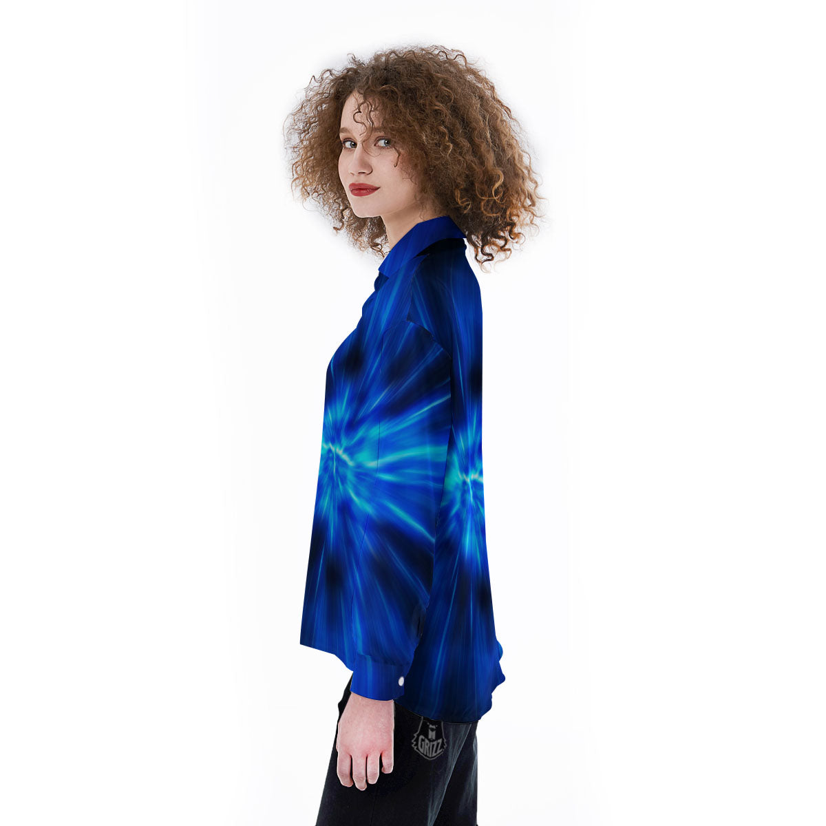 Vortex Lightspeed Print Women's Long Sleeve Shirts-grizzshop