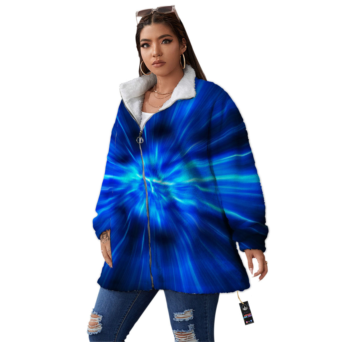 Vortex Lightspeed Print Women's Sherpa Jacket-grizzshop