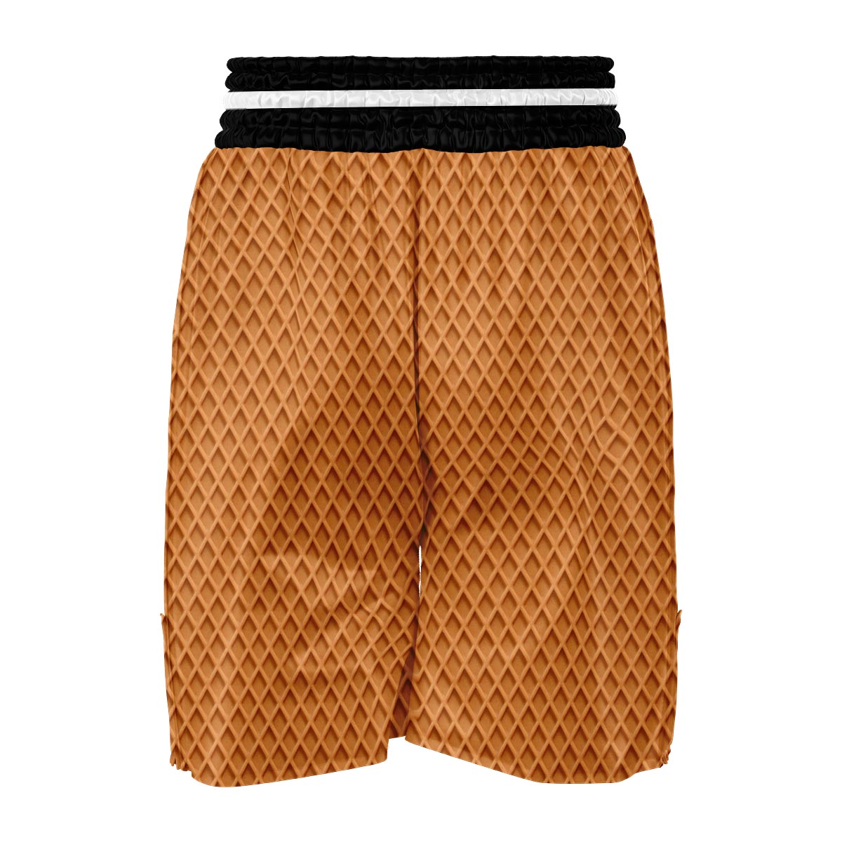 Waffle Pattern Print Boxing Shorts-grizzshop