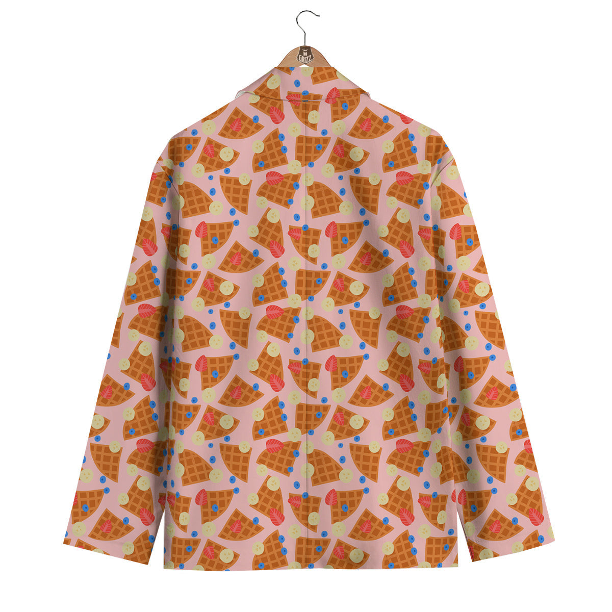 Waffle Print Cute Pattern Men's Blazer-grizzshop