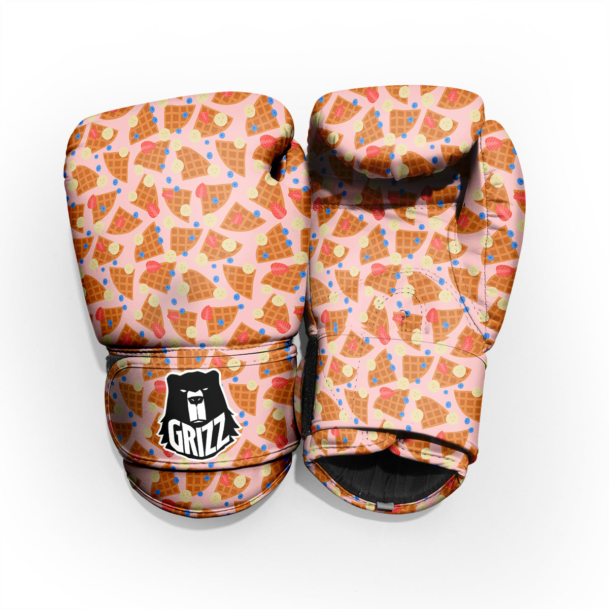 Waffle Print Cute Pattern Sparring Gloves-grizzshop
